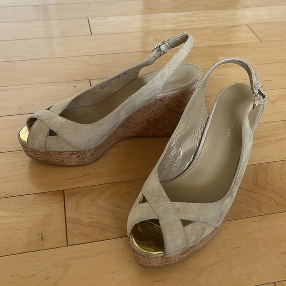 Stuart Weitzman size 7 slingback wedge sandals - Picture 3 of 3